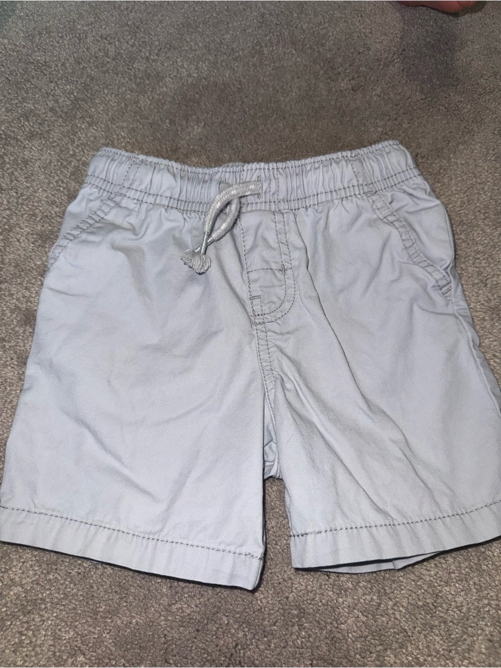Cat & Jack Light Gray Elastic-Waist Hybrid Shorts